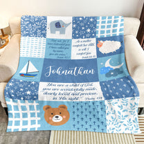 You Are A Child Of God - Baptism Gift With Name And Bible Verses - Personalized Blanket