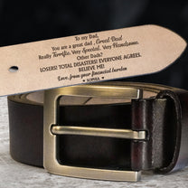 You Are A Great Dad - Personalized Engraved Leather Belt