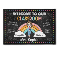 You Are All Welcome Here You Are Important Teacher - Personalized Doormat