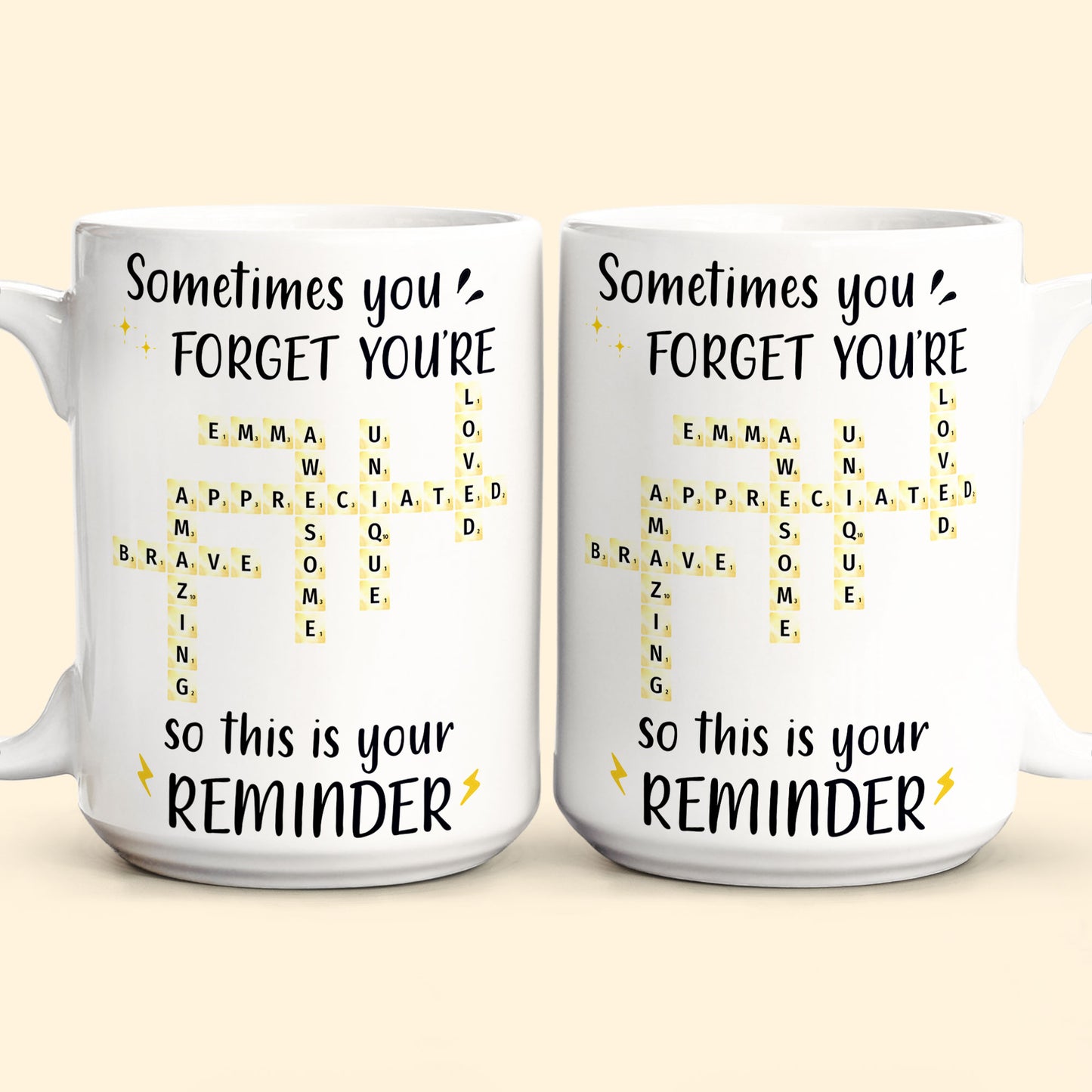 You Are Awesome Scrabble Name Affirmation - Personalized Mug