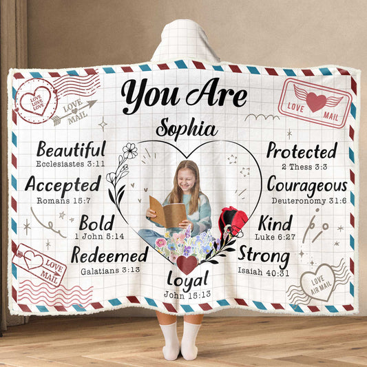 You Are Beautiful And Kind - Personalized Photo Wearable Blanket Hoodie