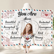 You Are Beautiful And Kind - Personalized Photo Wearable Blanket Hoodie