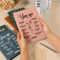 You Are Bible Verse Christian Gift For Women - Personalized Leather Journal