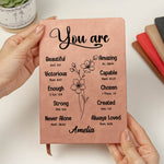 You Are Bible Verse Christian Gift For Women - Personalized Leather Journal