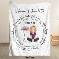 You Are Bible Verses Birth Flower - Personalized Blanket