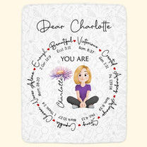 You Are Bible Verses Birth Flower - Personalized Blanket