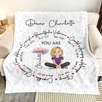 You Are Bible Verses Birth Flower - Personalized Blanket