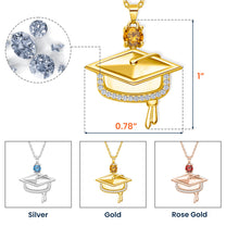 You Are Chosen Bible - Personalized Graduation Cap Pendant Necklace With Birthstone