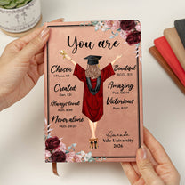 You Are Chosen Created Loved Graduated - Personalized Leather Journal