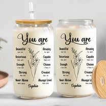 You Are Christian Gifts For Women Birthday Gifts - Personalized Clear Glass Cup