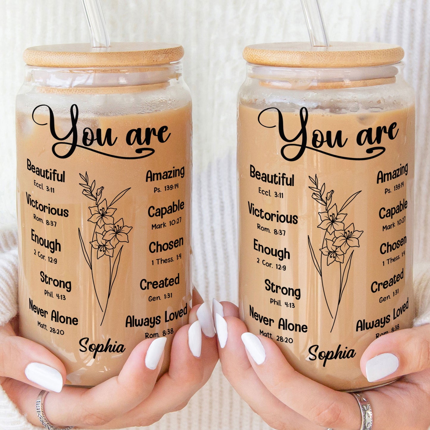You Are Christian Gifts For Women Birthday Gifts - Personalized Clear Glass Cup