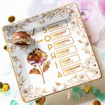 You Are Custom Name Letter In Bible Gold Birth Flower Style - Personalized Jewelry Dish