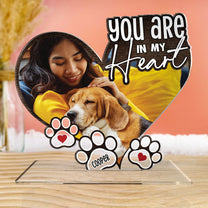 You Are In My Heart - Personalized Acrylic Photo Plaque