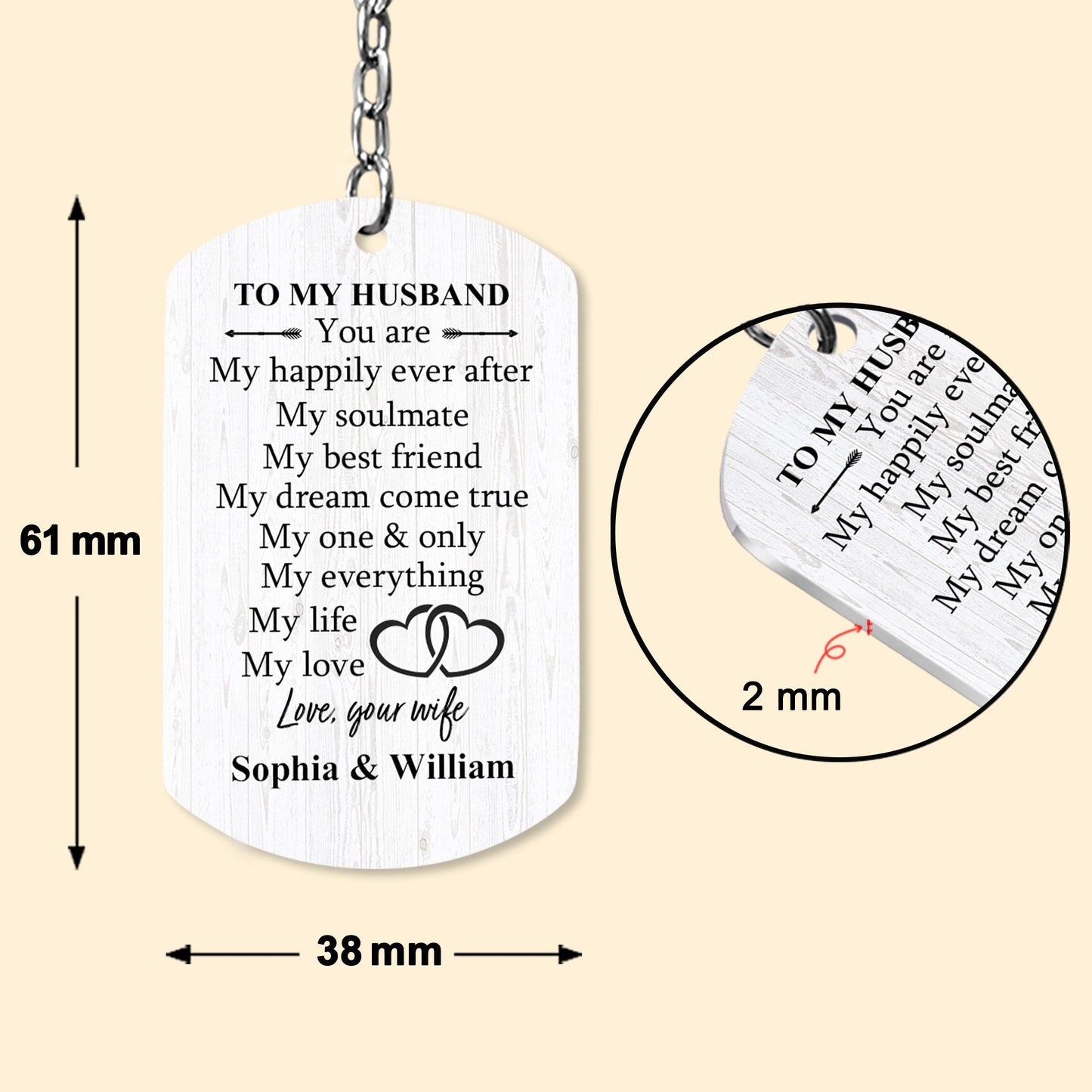 You Are My Happily Ever After - Personalized Keychain