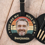 You Are My Hole In One - Personalized Leather Golf Bag Tag