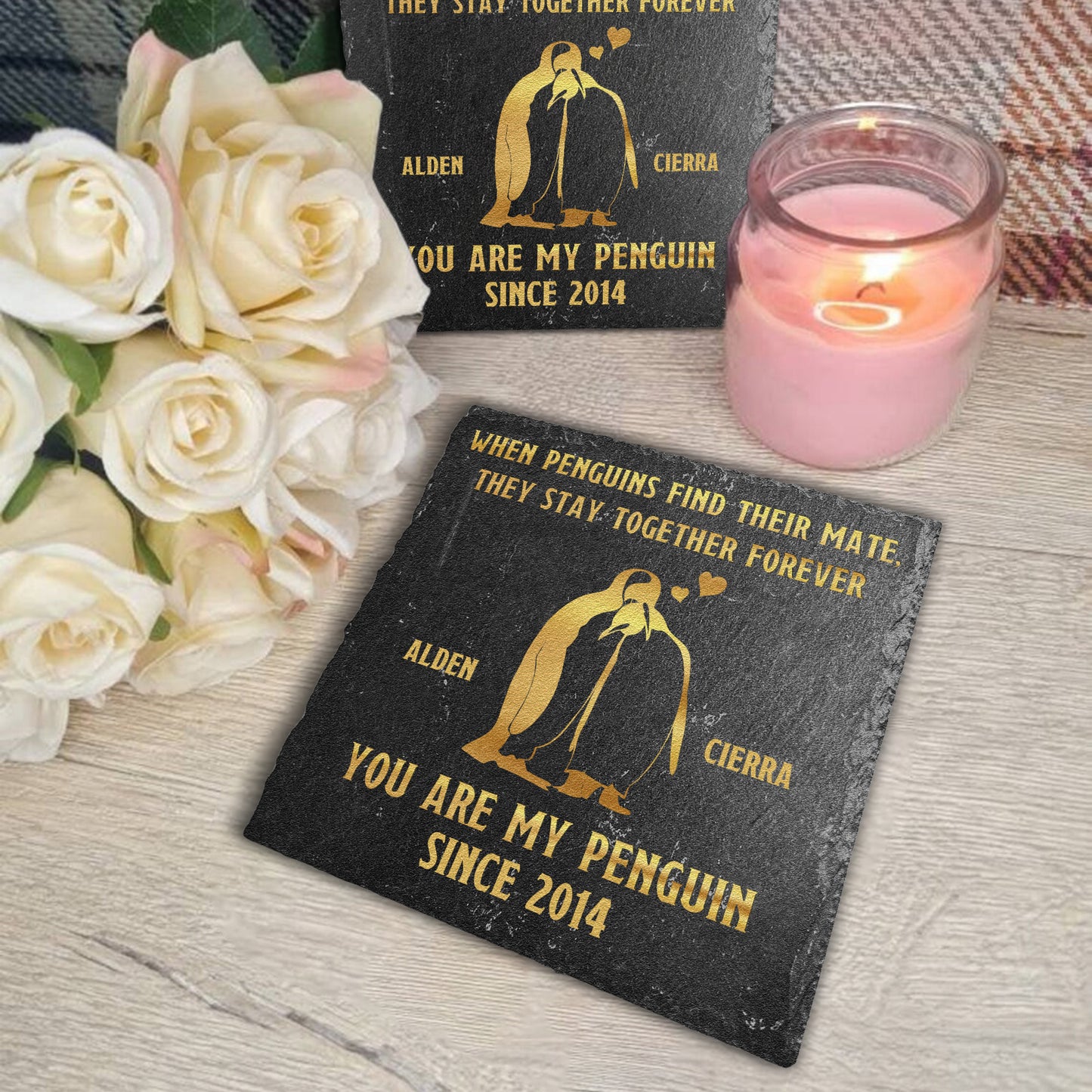 You Are My Penguin - Personalized Garden Stone