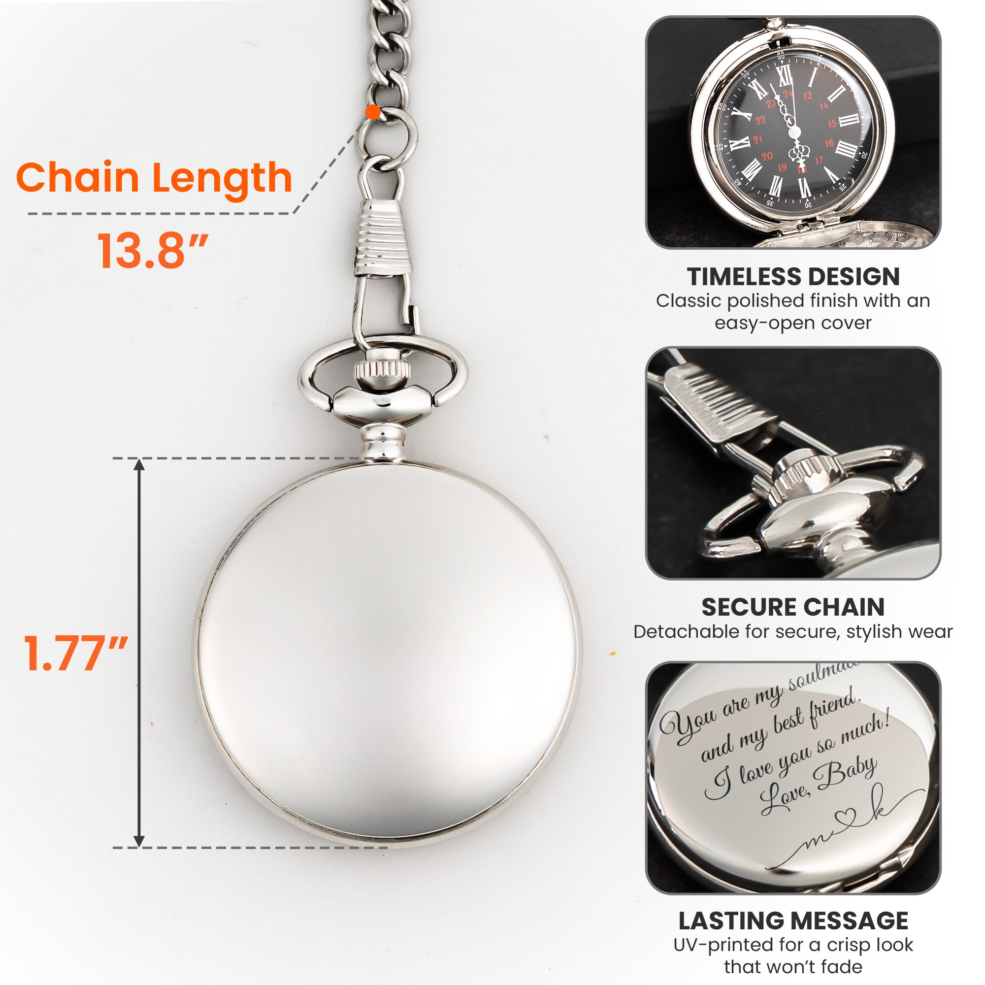 You Are My Soulmate I Love You - Personalized Pocket Watch