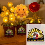 You Are My Sunshine - Personalized Crochet Flower Lamp