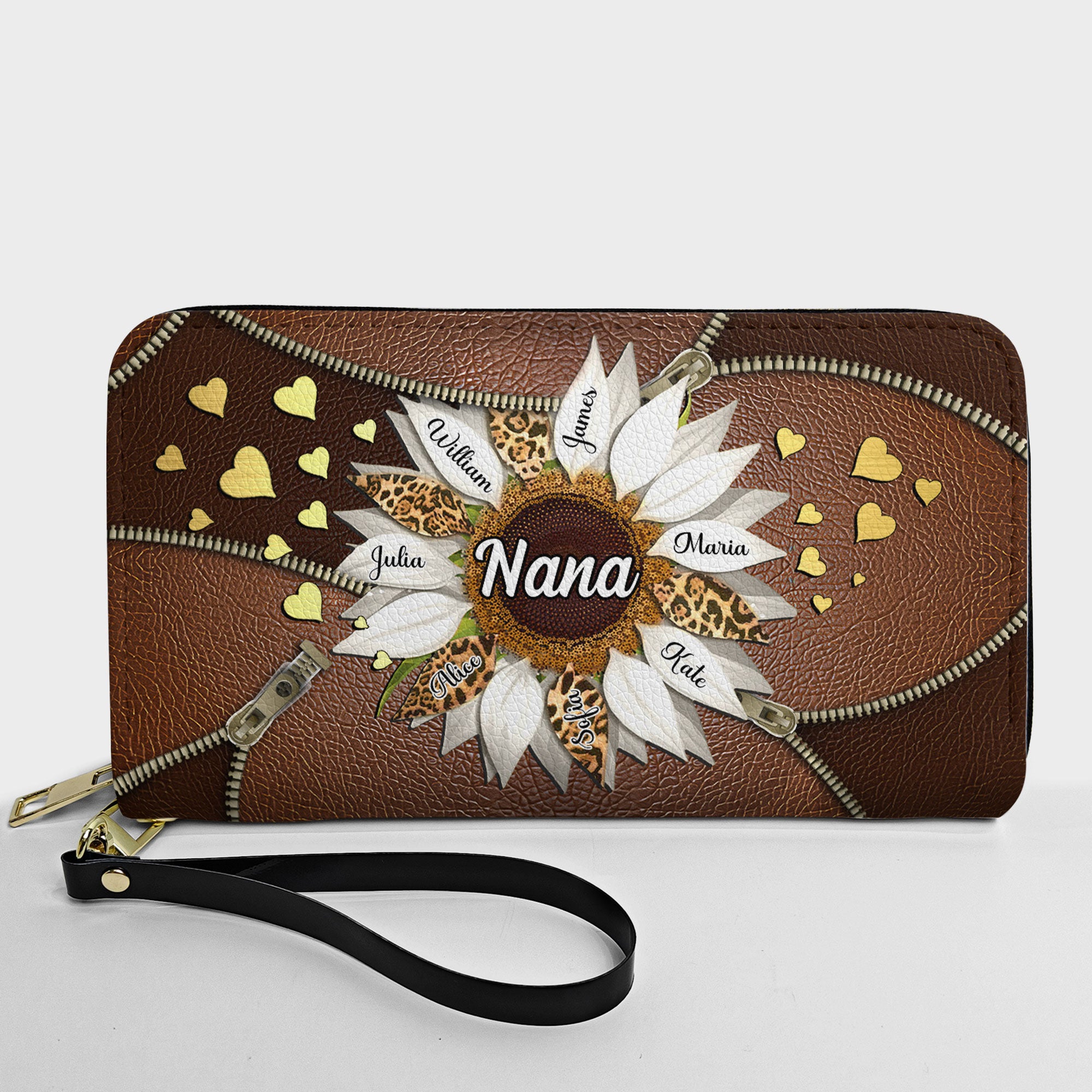 You Are My Sunshine - Personalized Leather Long Wallet