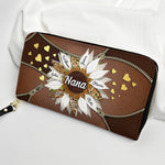 You Are My Sunshine - Personalized Leather Long Wallet