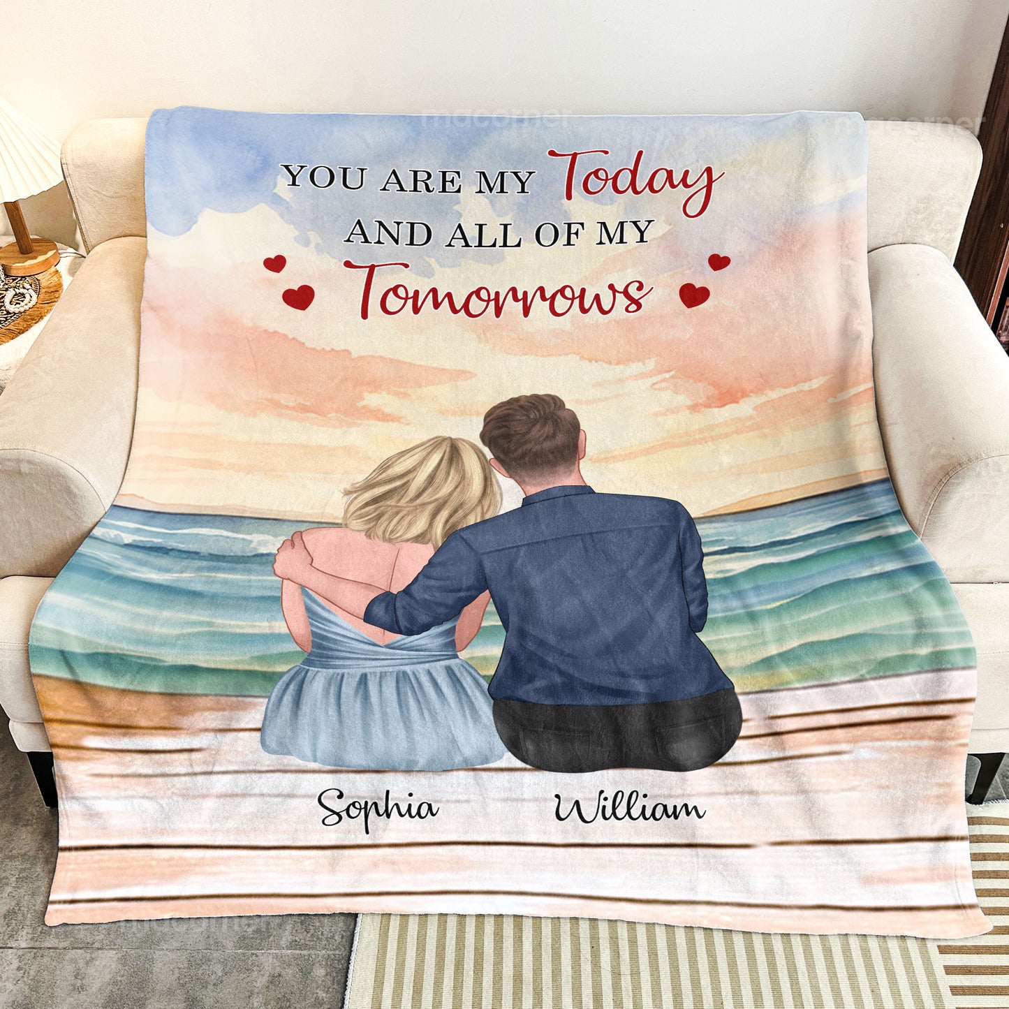 You Are My Today And All Of My Tomorrows - Personalized Blanket