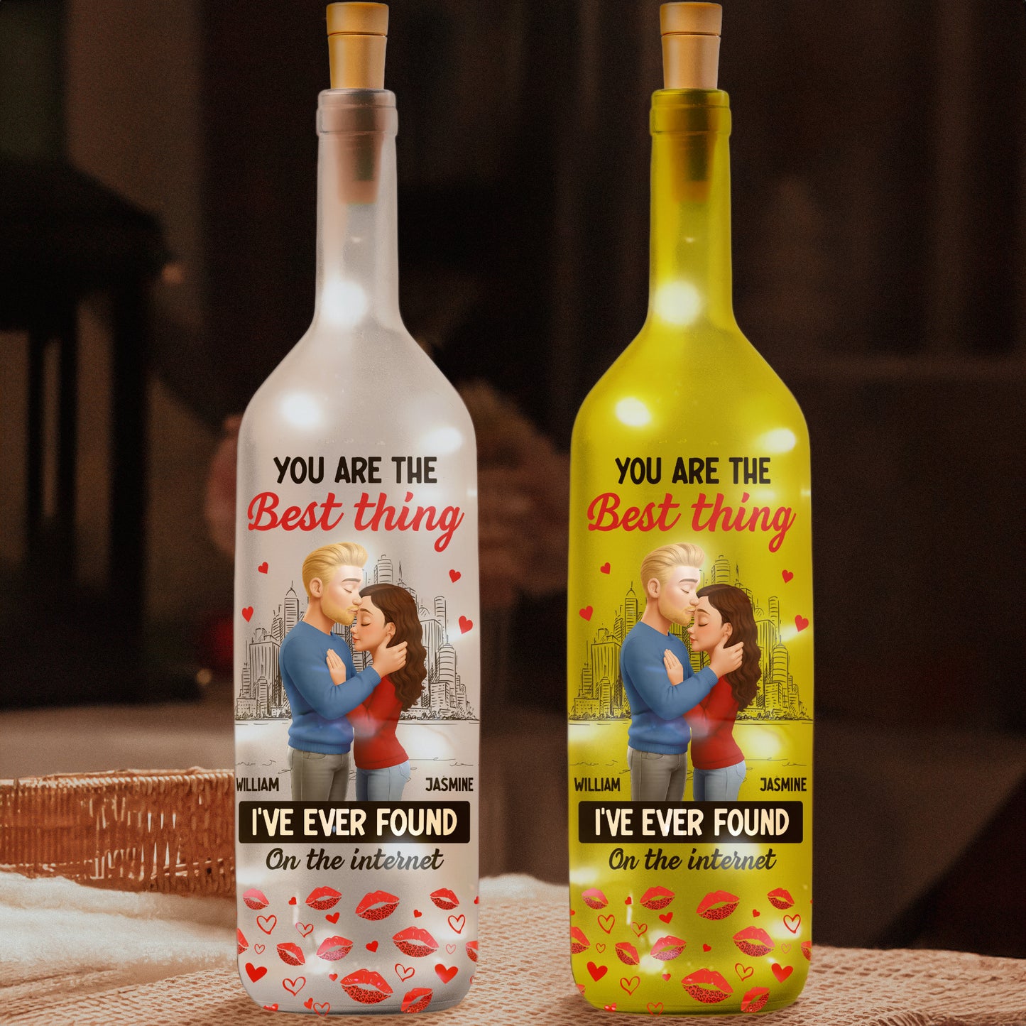 You Are The Best Thing I've Ever Found On The Internet - Personalized Bottle Lamp