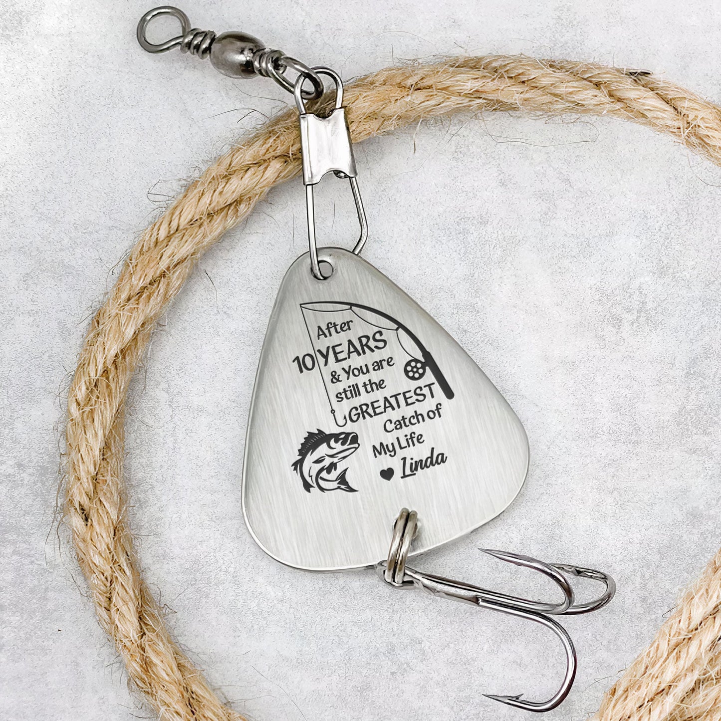 You Are The Greatest Catch Of My Life - Personalized Fishing Lure Keychain