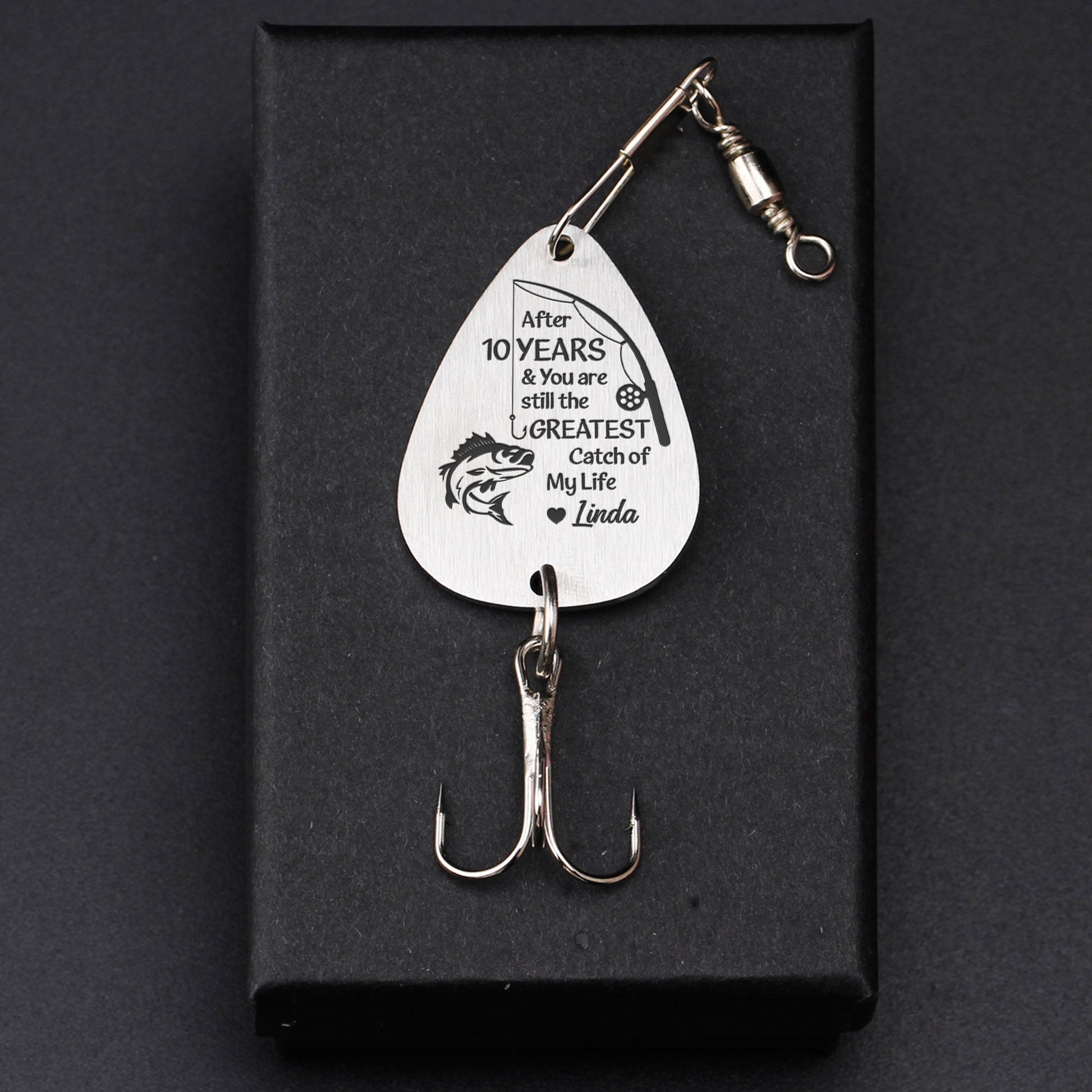 best personalized engraved fishing lures Father's Day Gifts, You Are The Greatest Catch Of My Life