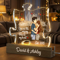 You Are The Missing Piece To My Heart New Version - Personalized LED Night Light