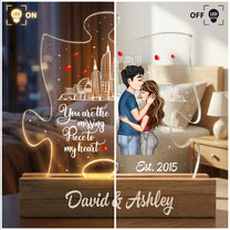 You Are The Missing Piece To My Heart New Version - Personalized LED Night Light