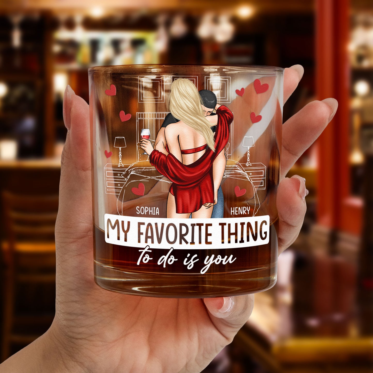 You Can Expect A Few Inches Tonight - Naughty Gifts For Wife - Personalized Whiskey Glass