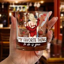 You Can Expect A Few Inches Tonight - Naughty Gifts For Wife - Personalized Whiskey Glass
