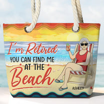 You Can Find Me At The Beach - Personalized Beach Bag