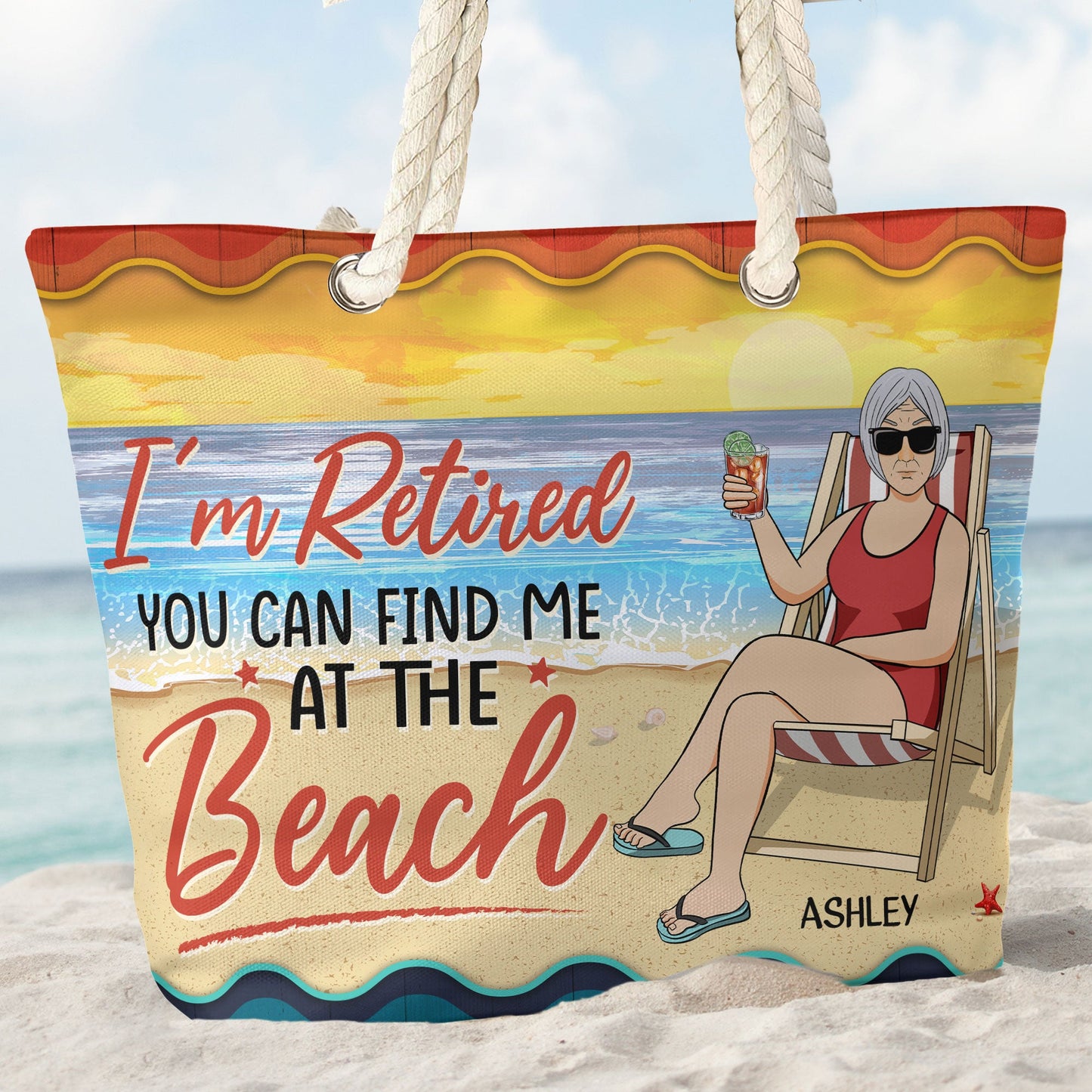 You Can Find Me At The Beach - Personalized Beach Bag