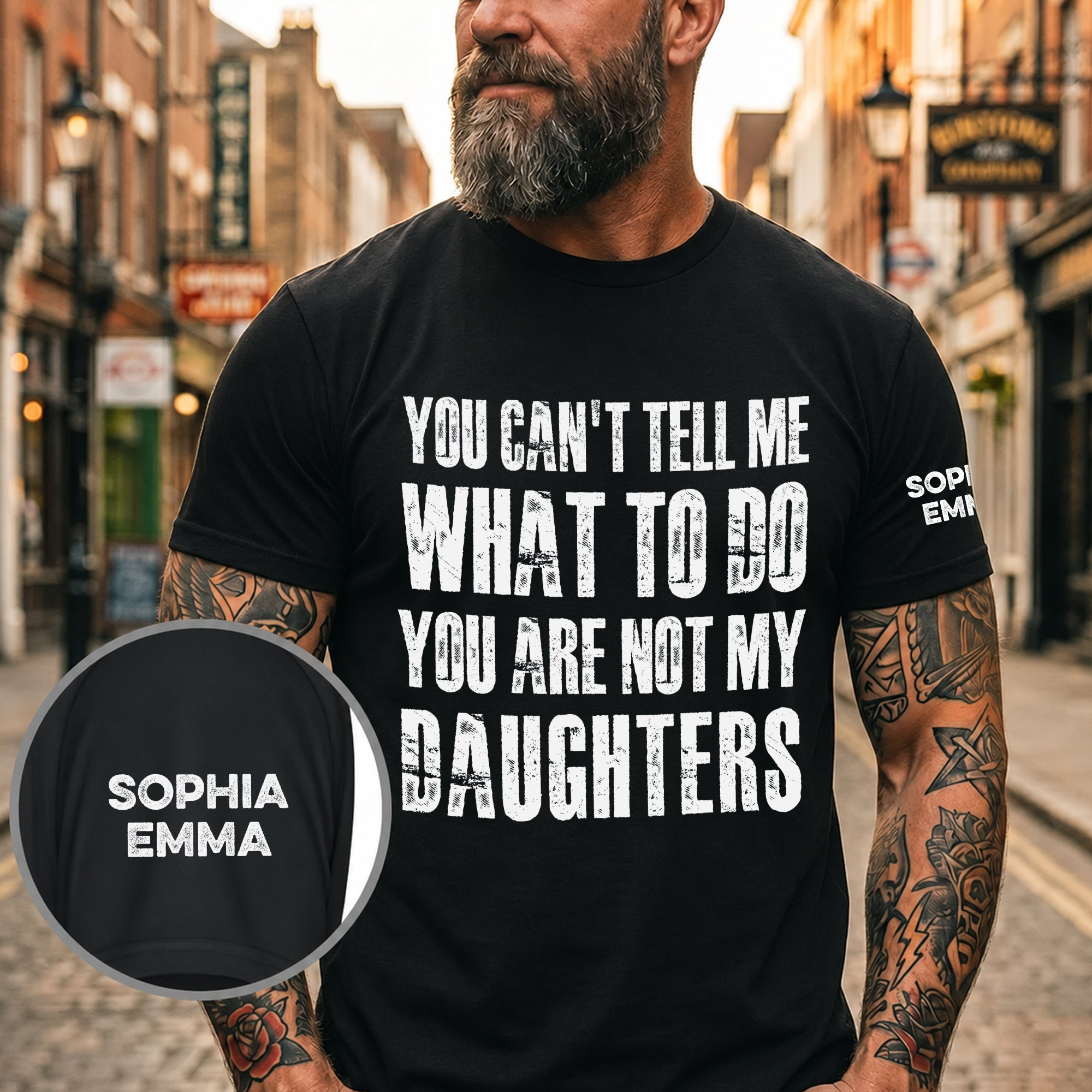 You Can't Tell Me What To Do You Are Not My Grandkids Ver 2 - Names On Sleeve - Personalized Shirt