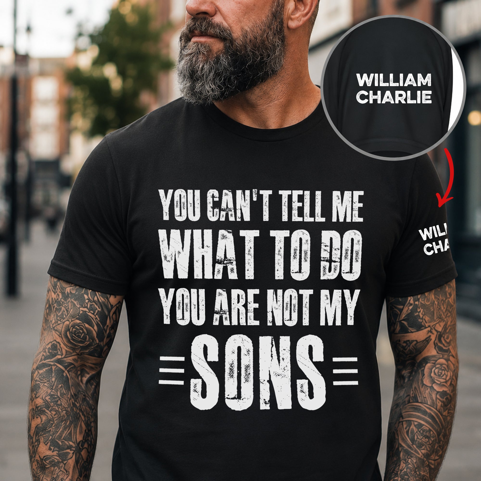 You Can't Tell Me What To Do You Are Not My Grandkids Ver 2 - Names On Sleeve - Personalized Shirt