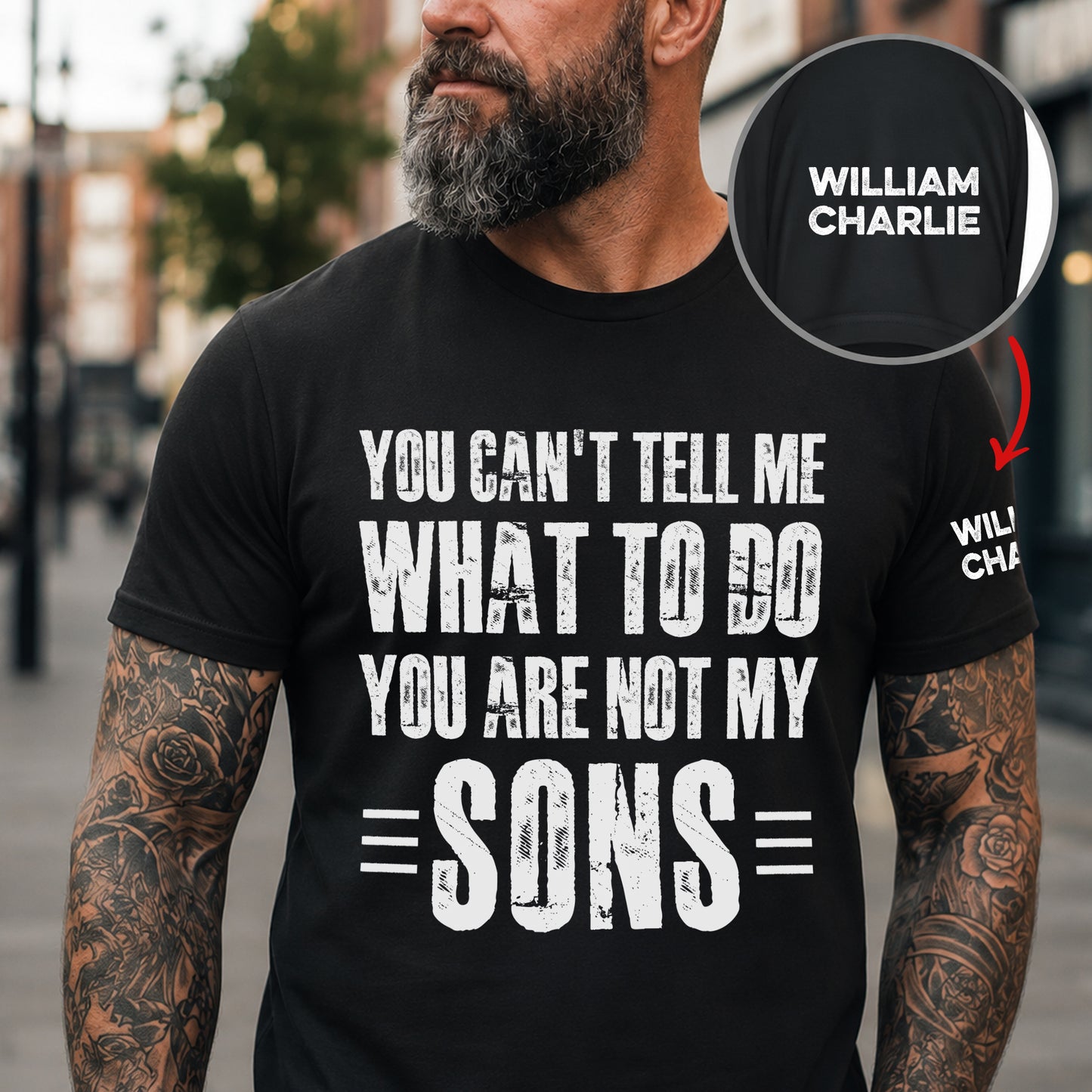 You Can't Tell Me What To Do You Are Not My Grandkids Ver 2 - Names On Sleeve - Personalized Shirt