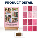 You Complete Me Couple Love - Personalized Photo Easel Calendar
