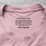 You Have Given Me The Gift Of You - Hidden Message Gift For Bonus Parents, Stepdad, Stepmom - Personalized Shirt