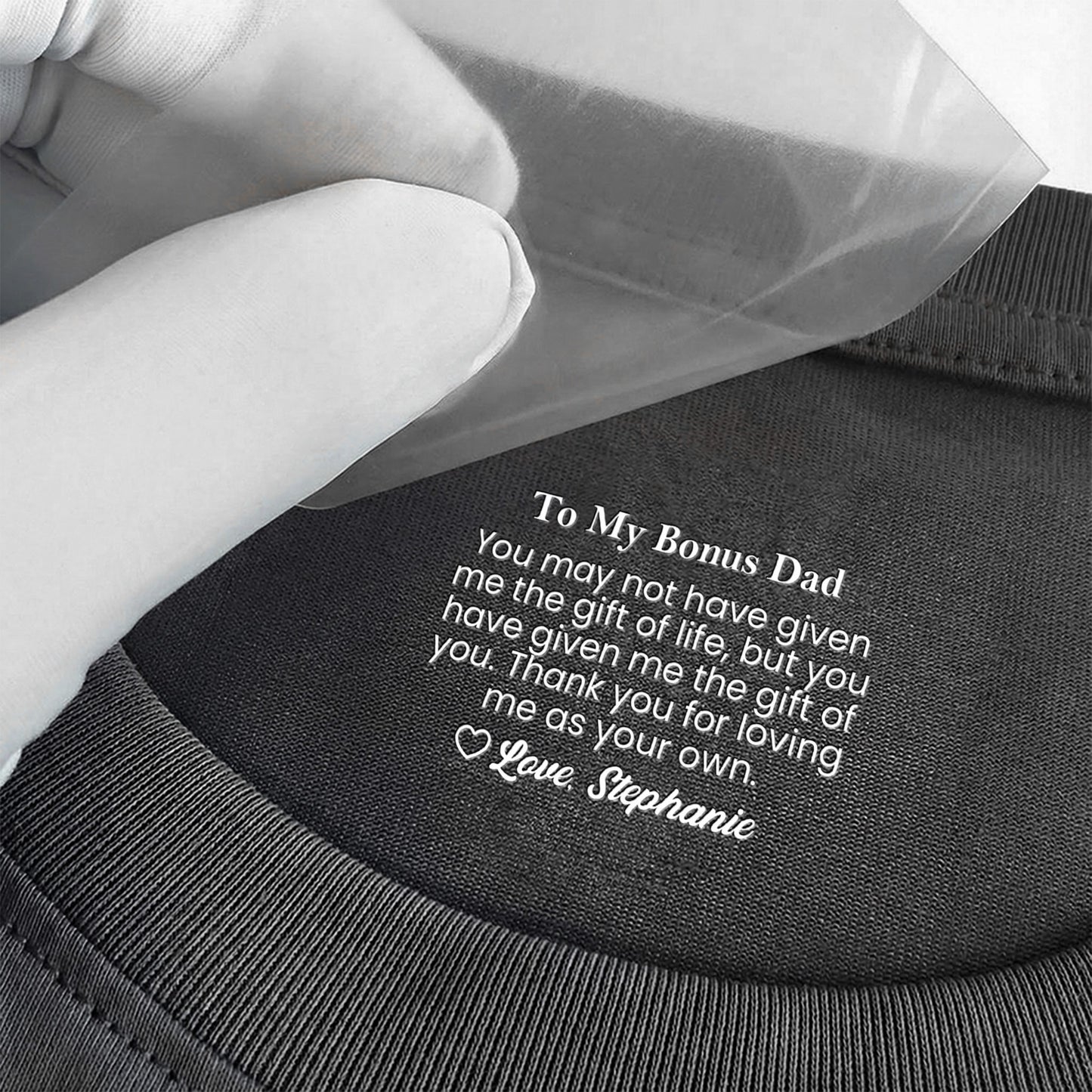 You Have Given Me The Gift Of You - Hidden Message Gift For Bonus Parents, Stepdad, Stepmom - Personalized Shirt