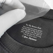 You Have Given Me The Gift Of You - Hidden Message Gift For Bonus Parents, Stepdad, Stepmom - Personalized Shirt