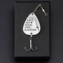 You Have My Heart, Hook, Line And Sinker - Personalized Fishing Lure Keychain