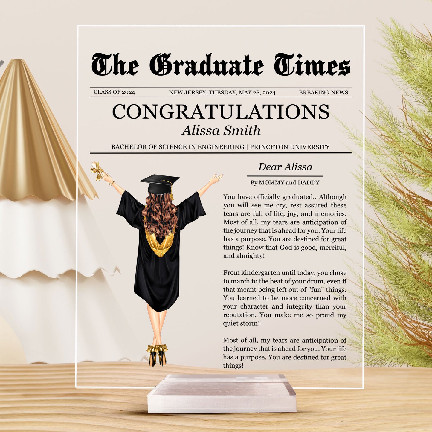 You Have Officially Graduated - Personalized Acrylic Plaque
