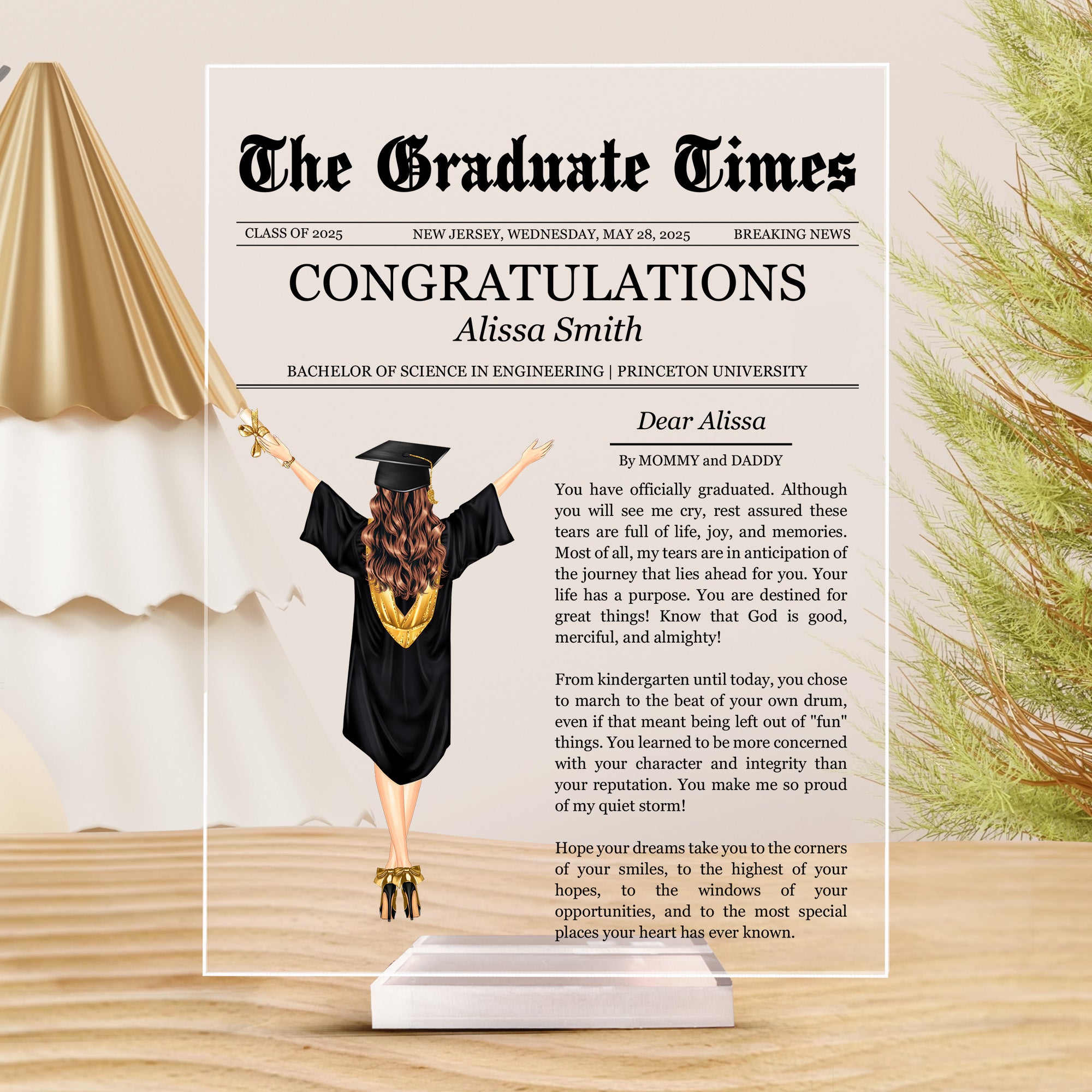You Have Officially Graduated - Personalized Acrylic Plaque