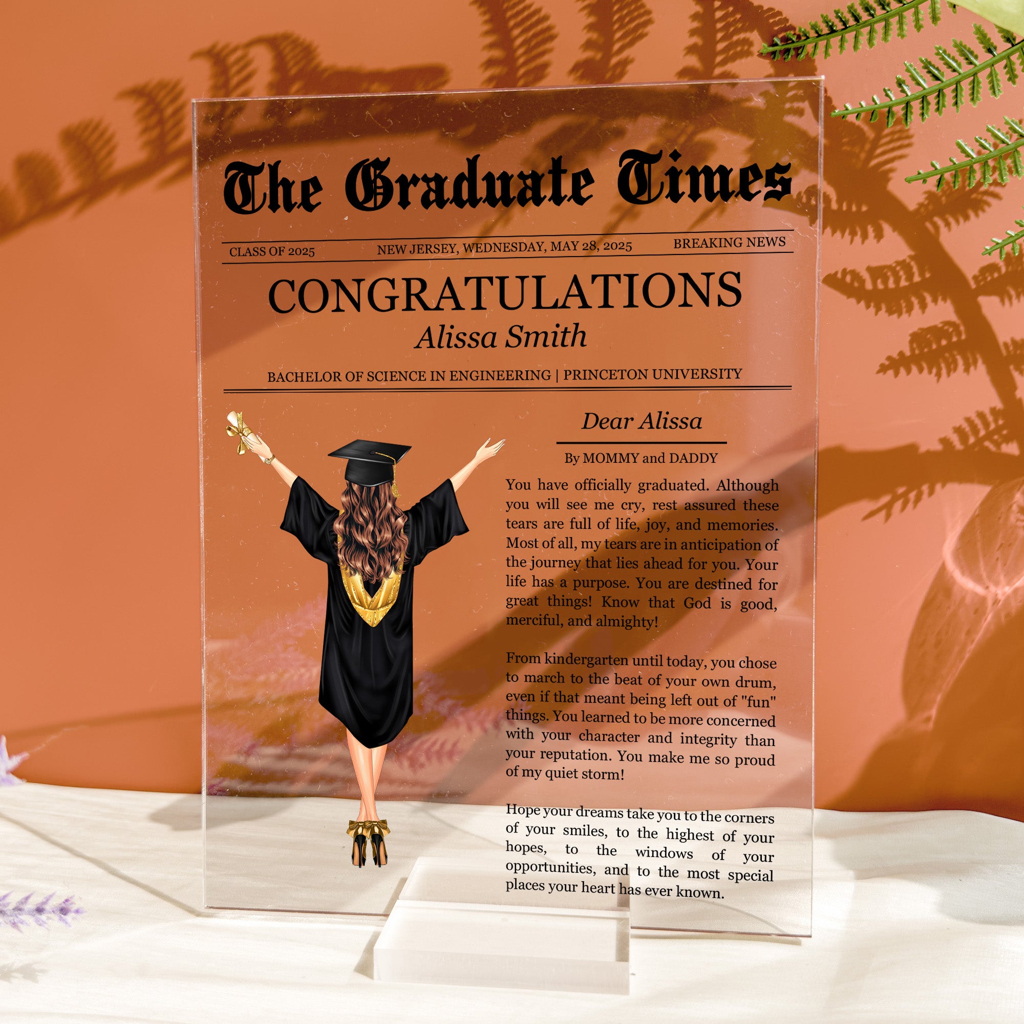 You Have Officially Graduated - Personalized Acrylic Plaque