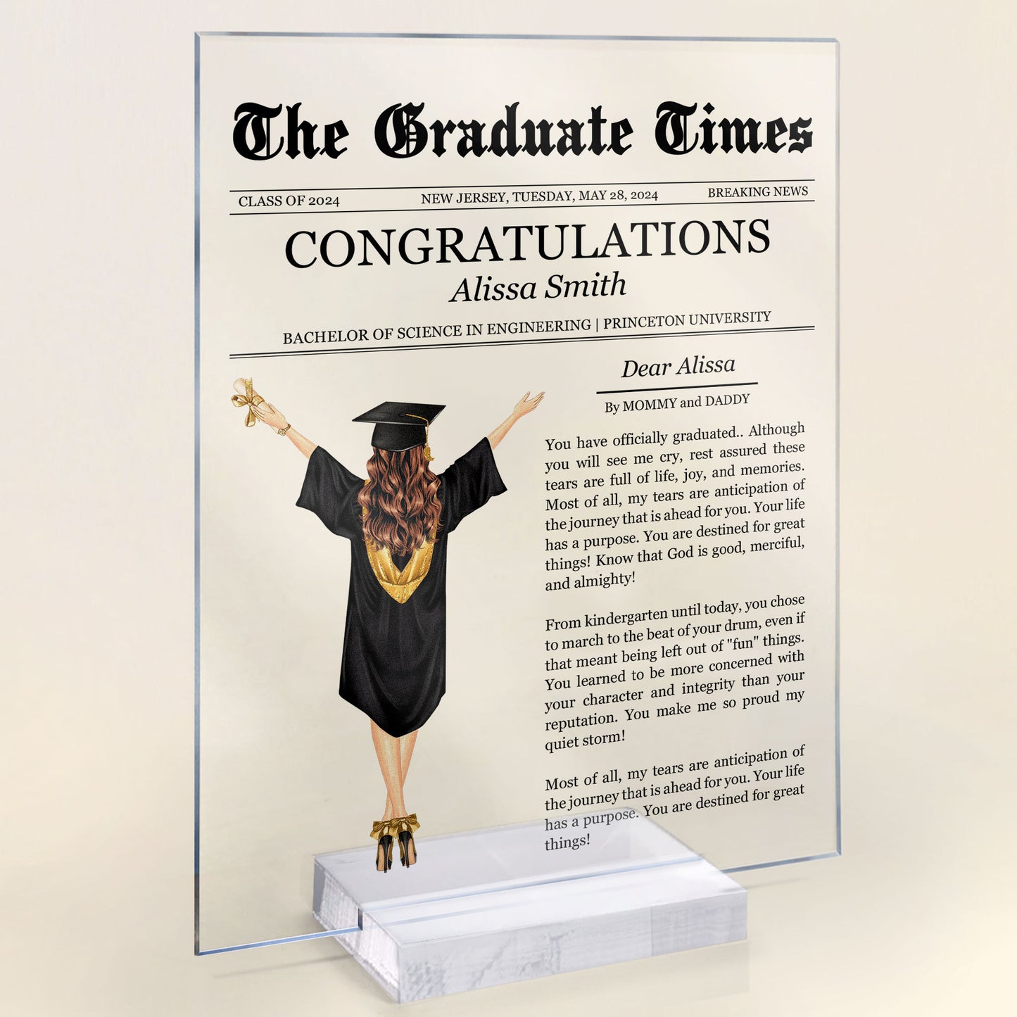 You Have Officially Graduated - Personalized Acrylic Plaque