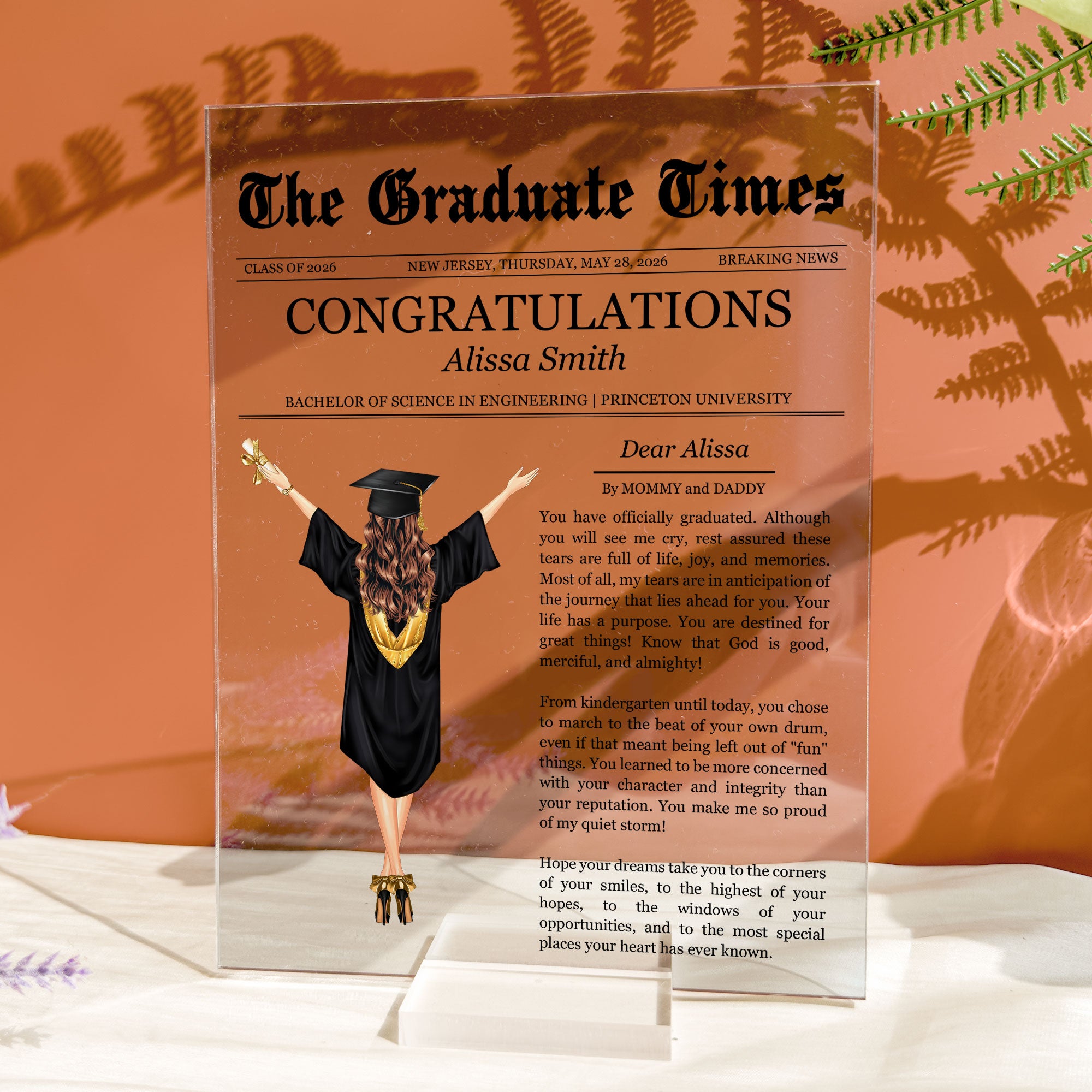 You Have Officially Graduated - Personalized Acrylic Plaque