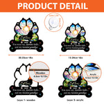 You Left Paw Prints Forever On Our Hearts - Personalized Window Hanging Suncatcher Ornament