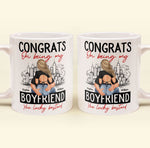 Congrats On Being My Boyfriend - Personalized Mug - Anniversary Gifts For Men, Husband, Him, Boyfriend