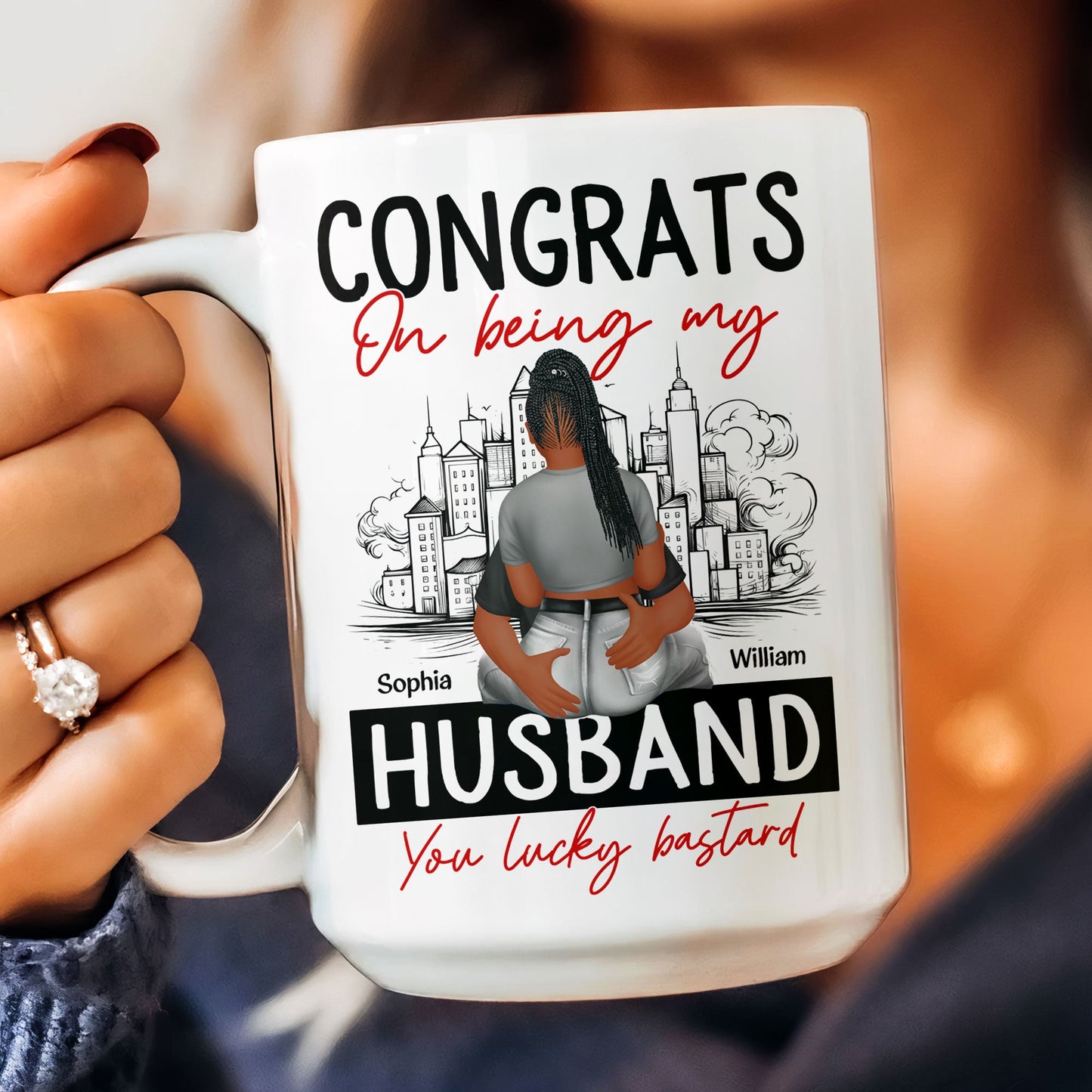 You Lucky Bastard - Personalized Mug